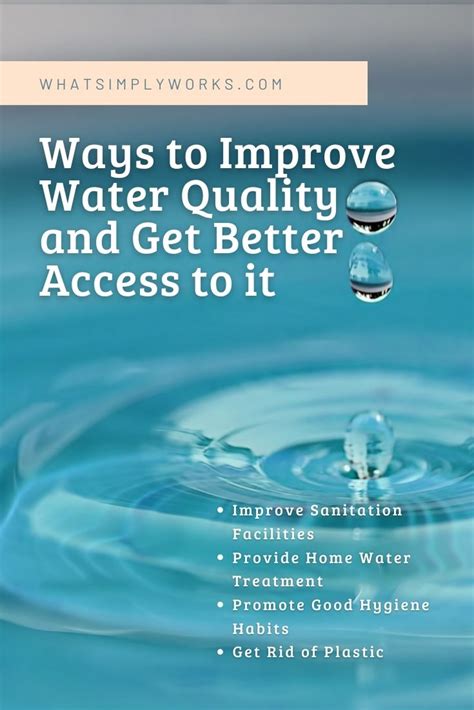 what are ways to improve water quality